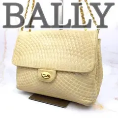 BALLY バリー キルティング チェーンショルダーバッグ ターンロック レザー