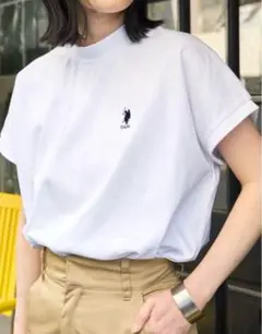 ★美品U.S. POLO ASSN. /モックネックフレンチスリーブTシャツ