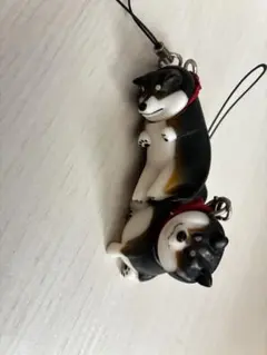 拒否犬 柴犬 マスコットフィギュア ストラップ 2個セット