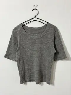 ETRE TOKYO エトレ リブ 杢 クルーネック Tシャツ カットソーのサムネイル