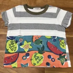 r*y様 familiar ファミリア ストライプフルーツ柄 Tシャツ 100c