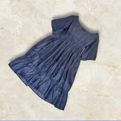 【apart by lowrys】美品 光沢ブラック ギャザーチュニック Mのサムネイル
