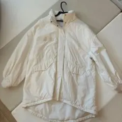 JEANASIS ホワイト フード付きジャンパー フリーサイズ　クリーニング済み