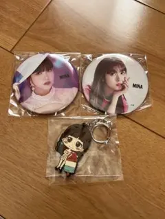 TWICE MINA キーホルダー 缶バッジ