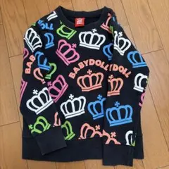 BABY DOLL クラウン柄 トレーナー 120 男の子　女の子　カラフル　黒
