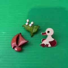 昭和レトロ　Vintage　ブローチ　3点