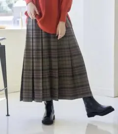 チェックプリーツスカート