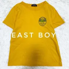 【EAST BOY】プリントコットン半袖Tシャツ M イエロー　ap1350のサムネイル