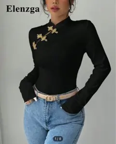 チャイナ ロングtシャツ