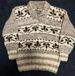 カナダ製 レディース ビンテージカウチンセーター