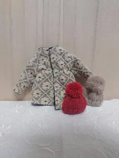 復刻初代リカちゃん　すみれのお洋服さま　コートとその他ニット帽子セット