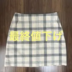 【最終値下げ】UNIQLO チェック柄ミニスカート ウエスト64cm