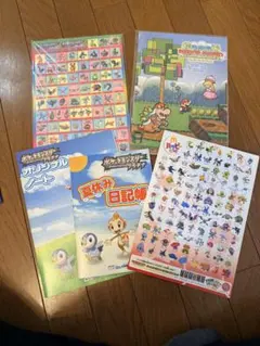 ポケモン　マリオ　ノート　下敷きなど