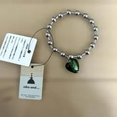 【新品】niko and... ハートモチーフ ブレスレット グリーン
