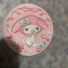 マイメロ　刺繍　缶バッチ