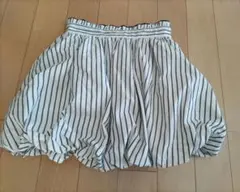 値下げBEBE　Diable子供バルーンスカート　サイズ2　150前後ストライプのサムネイル