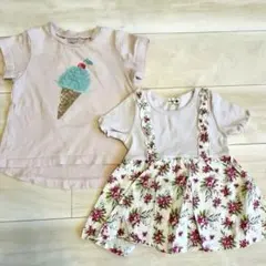 女の子 2点セット Tシャツ 100 ピンク