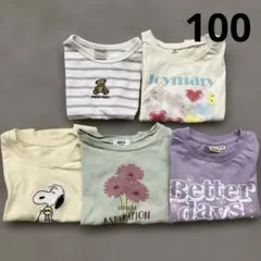 【5枚セット】女の子　半袖Tシャツ　100サイズ