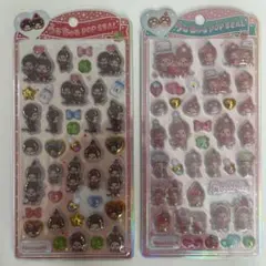 【正規品】うるちゅるポップシール２種 　もんちっち　モンチッチ