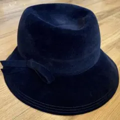 ★【美品】Maxim (マキシン) / リボンハット帽子 / ネイビー★のサムネイル