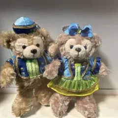 ダッフィー シェリーメイのぬいぐるみ バッジ2体セット