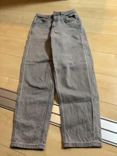 グレー ストレートデニム 4ポケット