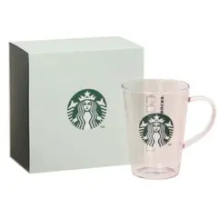 【新品未使用】スターバックス耐熱グラス ロゴマグ ピンクベージュ384ml