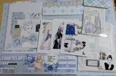 おすそ分け平袋　コラージュ素材　teatea様　リシェル様　デザペ　青系