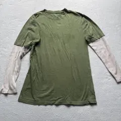 Faded Glory レイヤード風 長袖カットソー カーキ XLのサムネイル