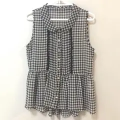 【未使用品】エムズエキサイト ペプラム シャツ ブラウス ノースリーブ M