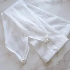 ホワイト ウェディンググローブ 40cm パールボタン付き