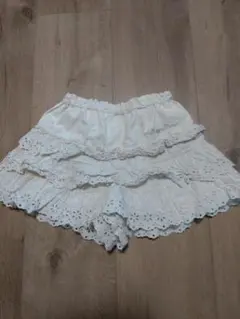 メゾピアノ フリルショートパンツ 100cm　ホワイト