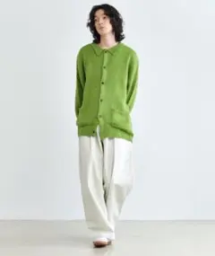 SINSS シンス　Shaggy knit polo cardigan