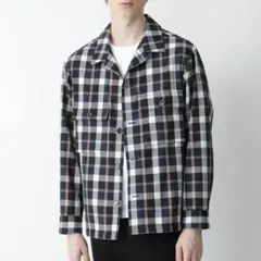 【新品】ブラックレーベルクレストブリッジ　シャツ　ジャケット　バーバリー　紺　L