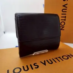 極美品 ルイヴィトン エピ 二つ折り 財布 ウォレット ブラック レザーのサムネイル