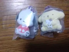 サンリオ　ふわわフロッキーマスコット　ポチャッコ　ポムポムプリン２個セットガチャ