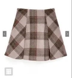 GRL グレイル　インパン裏地付きツイードチェックミニスカート[tu1441]