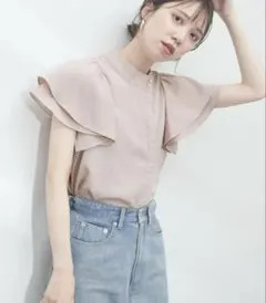 natural couture オフィス　フリル　トップス