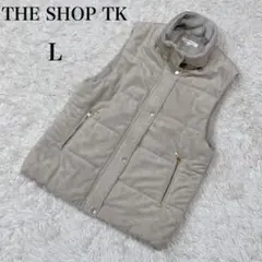 THE SHOP TK ダウンベスト スエード L ベージュ