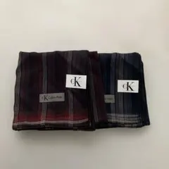 Calvin Klein ストライプハンカチ 2枚セット