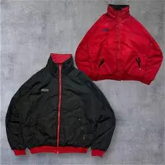 Columbia リバーシブル ナイロンジャケット ブラック×レッド 中綿入り