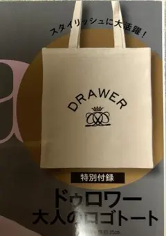 エクラ10月号付録Drawer × éclat ロゴトートバッグ
