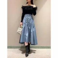 スナイデル　ジップオンボリュームギャザースカート
