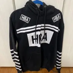 HBA フード付きパーカー ブラック