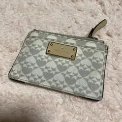 kate spade ケイトスペード　ハート柄 レザー パスケース