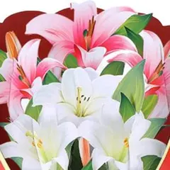 3Dポップアップペーパーフラワーブーケグリーティングカード