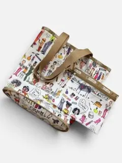 未使用品LeSportsac トートバッグ ポーチ付き イラスト柄のサムネイル