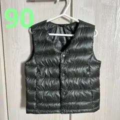 ブラック ダウンベスト 収納袋付き