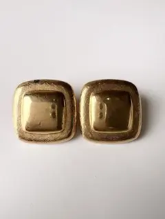 Monet ゴールド スクエア イヤリング ヴィンテージ