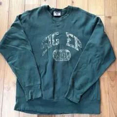 【90s USA製 XL】Lee クロスグレイン スウェット SIG EP 緑